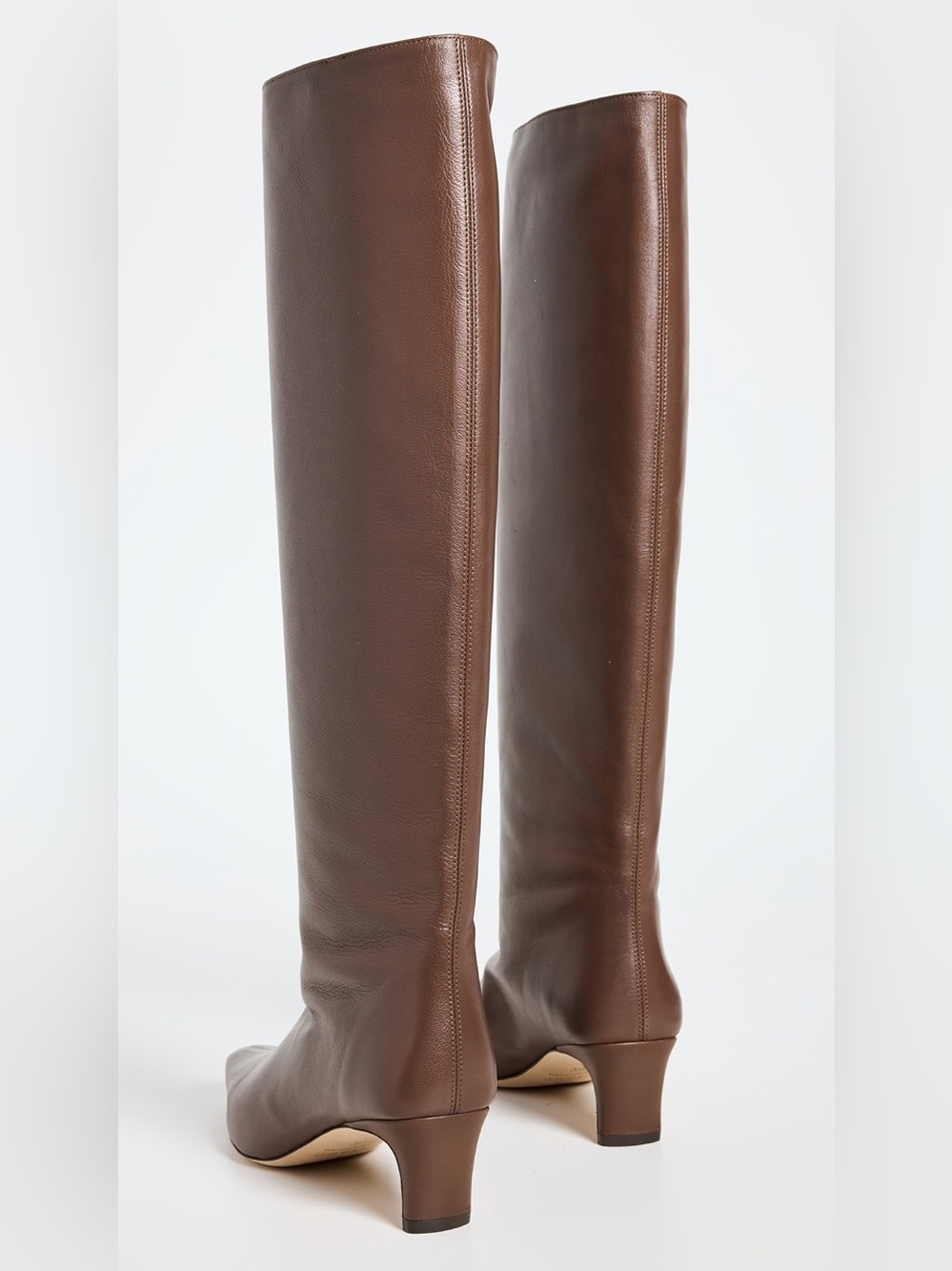Staud Wally Brown Leather Knee-High Boot - Picture 3 of 8